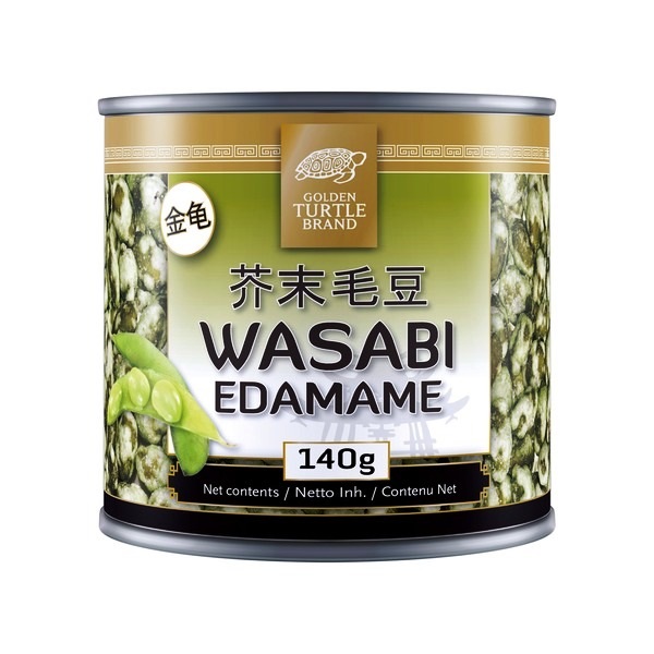 Snack di Edamame ricoperti gusto Wasabi - Golden Turtle 140g.
